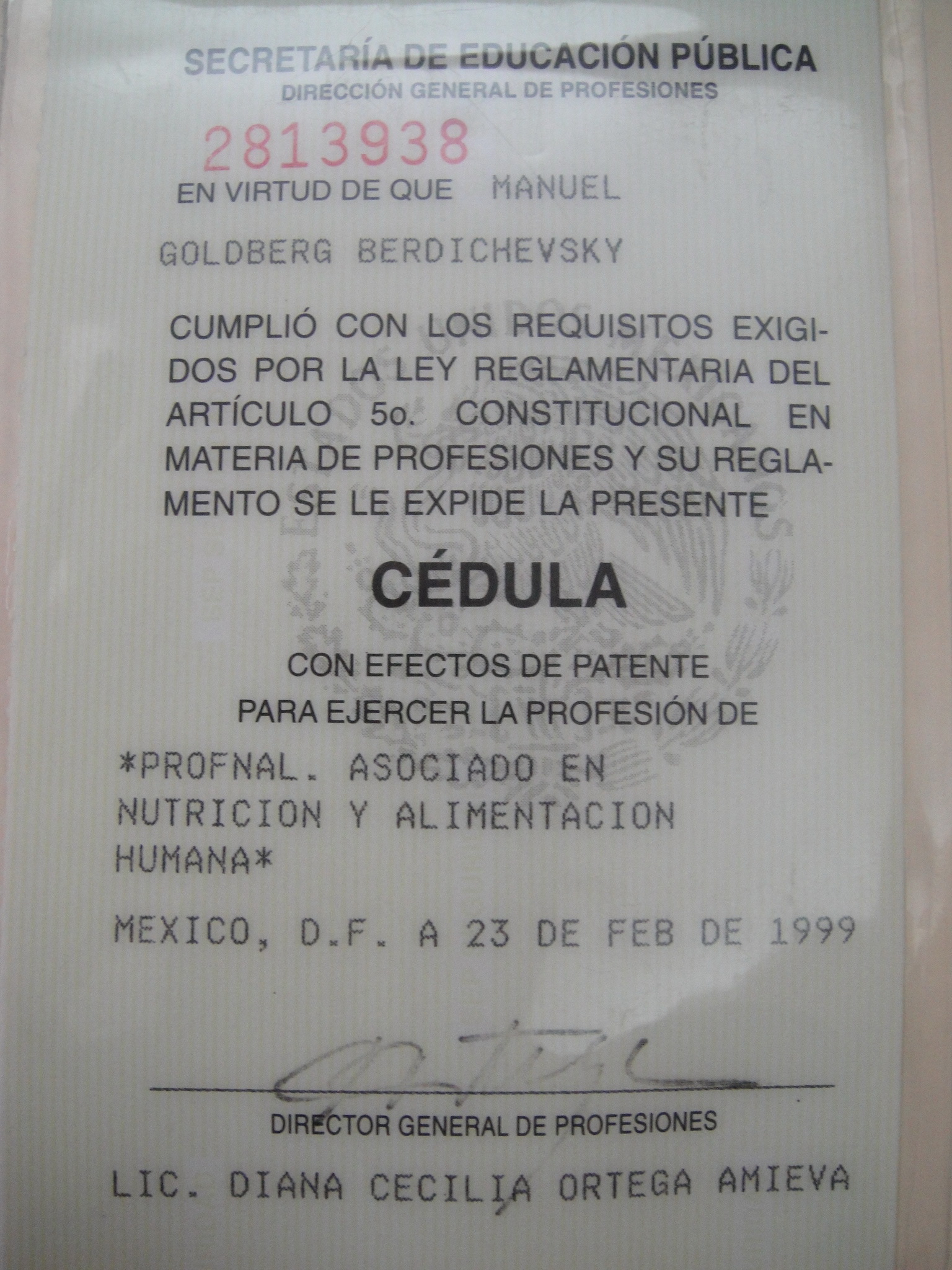 Cedula Profesional